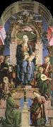Cosimo Tura virgin and child enthroned Spain oil painting artist